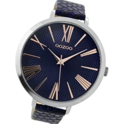 Oozoo Damen Armbanduhr Timepieces Analog Leder blau UOC9218A
