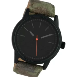 Oozoo Damen Armbanduhr Timepieces Analog Leder grün camouflage UOC10307