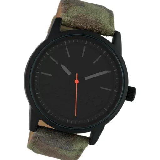 Oozoo Damen Armbanduhr Timepieces Analog Leder grün camouflage UOC10307