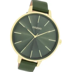 Oozoo Damen Armbanduhr Timepieces Analog Leder grün UOC11257