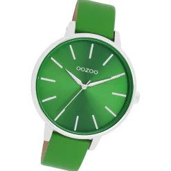 Oozoo Damen Armbanduhr Timepieces Analog Leder grün UOC11297