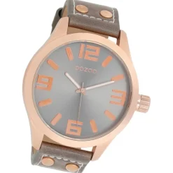 Oozoo Damen Armbanduhr Timepieces Analog Leder hellbraun UOC1103A