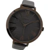 Oozoo Damen Armbanduhr Timepieces Analog Leder dunkelgrau UOC9217A