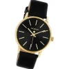Oozoo Damen Armbanduhr Timepieces Analog Leder schwarz UOC10840