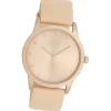 Oozoo Damen Armbanduhr Timepieces Analog Leder beige UOC11078