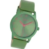 Oozoo Damen Armbanduhr Timepieces Analog Leder grün UOC11056