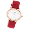 Oozoo Damen Armbanduhr Timepieces C10942 Analog Leder rot UOC10942