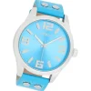 Oozoo Damen Armbanduhr Timepieces Analog Leder hellblau UOC1075A