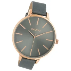 Oozoo Damen Armbanduhr Timepieces C10713 Analog Leder blaugrau UOC10713