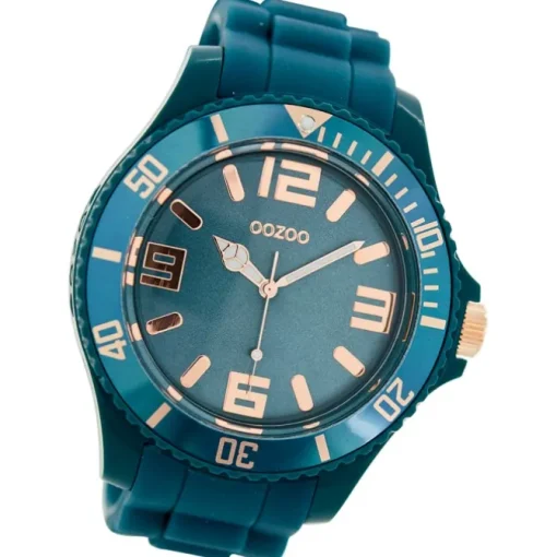 Oozoo Damen Armbanduhr Timepieces Analog Silikon blau türkis UOC5032A