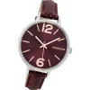 Oozoo Damen Armbanduhr Timepieces C9482 Quarz Leder weinrot UOC9482