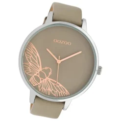 Oozoo Damen Armbanduhr Timepieces C10077 Analog Leder braun beige UOC10077