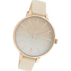 Oozoo Damen Armbanduhr Timepieces C11030 Analog Leder beige UOC11030