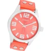 Oozoo Damen Armbanduhr Timepieces Analog Leder orange rot UOC1073A