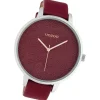 Oozoo Damen Armbanduhr Timepieces Analog Leder weinrot UOC10408