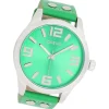 Oozoo Damen Armbanduhr Timepieces Analog Leder grün UOC1077A