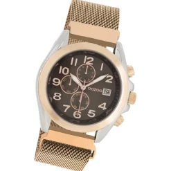 Oozoo Damen Armbanduhr Timepieces Analog Metall rosegold UOC10731