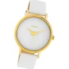 Oozoo Damen Armbanduhr Timepieces C10601 Analog Leder weiß UOC10601