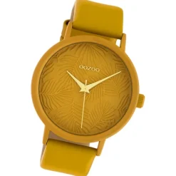 Oozoo Damen Armbanduhr Timepieces C10172 42mm Quarz Leder gelb UOC10172