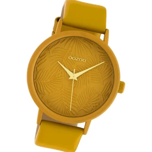 Oozoo Damen Armbanduhr Timepieces C10172 42mm Quarz Leder gelb UOC10172