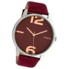 Oozoo Damen Armbanduhr Timepieces C10373 Analog Leder weinrot UOC10373
