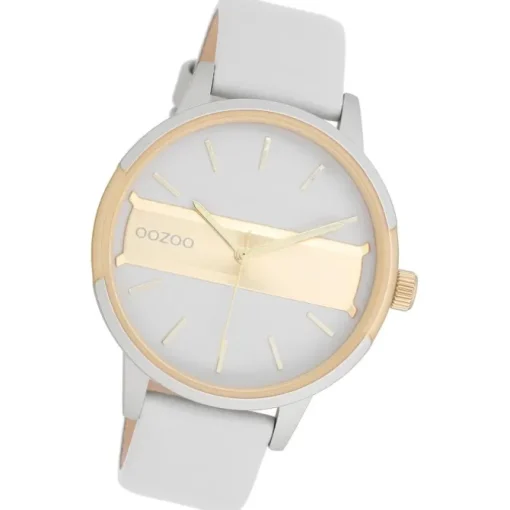 Oozoo Damen Armbanduhr Timepieces Analog Leder grau UOC11152