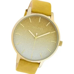 Oozoo Damen Armbanduhr Timepieces Analog Leder gelb UOC10833