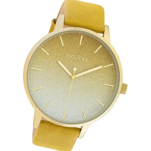 Oozoo Damen Armbanduhr Timepieces Analog Leder gelb UOC10833