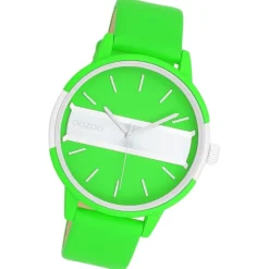 Oozoo Damen Armbanduhr Timepieces Analog Leder grün UOC11189