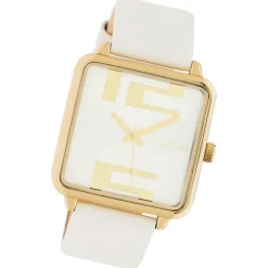 Oozoo Damen Armbanduhr Timepieces Analog Leder weiß UOC10360