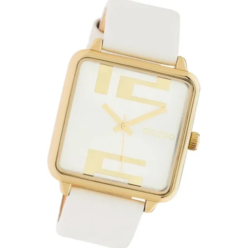 Oozoo Damen Armbanduhr Timepieces Analog Leder weiß UOC10360