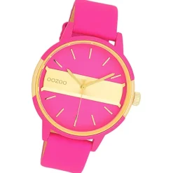Oozoo Damen Armbanduhr Timepieces Analog Leder pink UOC11192