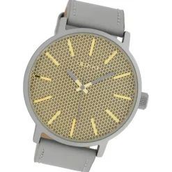 Oozoo Damen Armbanduhr Timepieces Analog Leder grau UOC10036