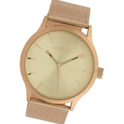 Oozoo Damen Armbanduhr Timepieces Analog Metall rosegold UOC10054