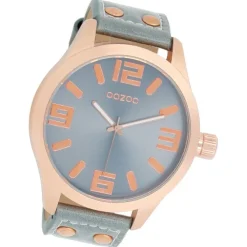 Oozoo Damen Armbanduhr Timepieces Analog Leder grau UOC1104A