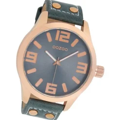Oozoo Damen Armbanduhr Timepieces Analog Leder dunkelblau UOC1107A