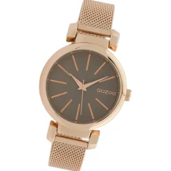 Oozoo Damen Armbanduhr Timepieces Analog Metall rosegold UOC10130