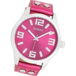 Oozoo Damen Armbanduhr Timepieces Analog Leder pink UOC1078A