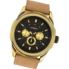 Oozoo Damen Armbanduhr Timepieces Analog Leder hellbraun UOC10318