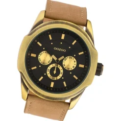 Oozoo Damen Armbanduhr Timepieces Analog Leder hellbraun UOC10318