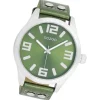 Oozoo Damen Armbanduhr Timepieces Analog Leder grün UOC1081A