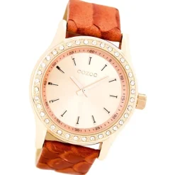 Oozoo Damen Armbanduhr Timepieces Analog Leder orange UOC8007A