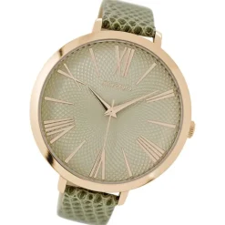 Oozoo Damen Armbanduhr Timepieces Analog Leder grün UOC9170A