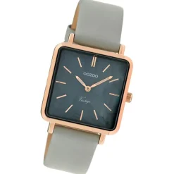 Oozoo Damen Armbanduhr Timepieces Analog Metall dunkelgrau UOC9947A