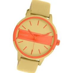 Oozoo Damen Armbanduhr Timepieces Analog Lederband olivgrün UOC11457