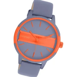Oozoo Damen Armbanduhr Timepieces Analog Lederband dunkelgrau UOC11459