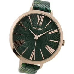 Oozoo Damen Armbanduhr Timepieces Analog Leder grün UOC9216A