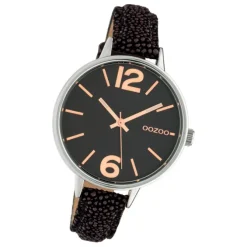 Oozoo Damen Armbanduhr Timepieces C10459 Analog Leder schwarz braun UOC10459