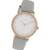 Oozoo Damen Armbanduhr Timepieces Analog Leder grau UOC10420