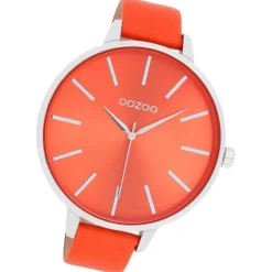 Oozoo Damen Armbanduhr Timepieces Analog Leder orange UOC11071
